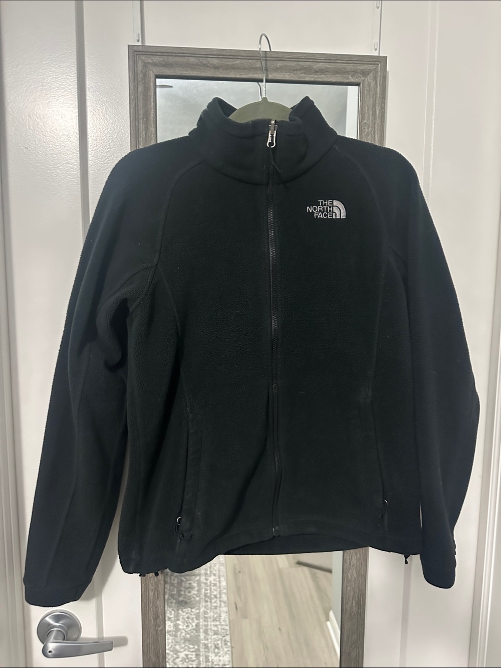 The North Face Black Zip-Up Fleece Jacket size medium